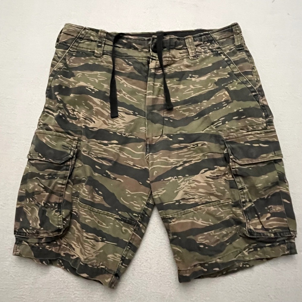 Rothco Ultra Force BDU Cargo Shorts Mens Small Tiger Stripe Camo Green RN37572